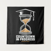 Seniorklas van 2025 Countdown tot afstudeercadeau Wandkleed (Voorkant)