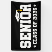 Seniorklas van 2026 Vette Afstudeertypografie Spandoek (Verticaal)