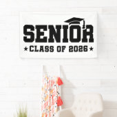 Seniorklas van 2026 Vette Afstudeertypografie Spandoek (Insitu)