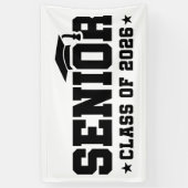 Seniorklas van 2026 Vette Afstudeertypografie Spandoek (Verticaal)