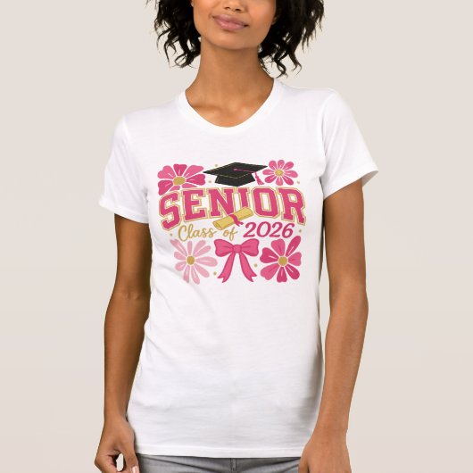 Seniorklas van 2026 Viering Design T-shirt (Voorkant)