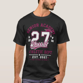 Seniorklas van 2027 Jongensontwerp T-shirt