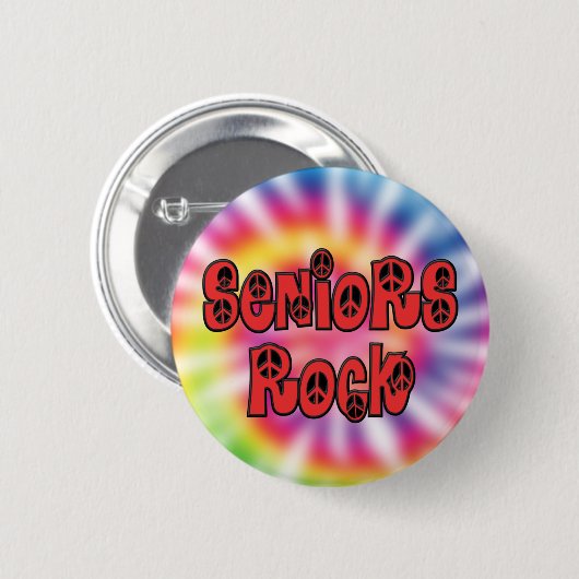 Seniors Rock Tie Dye Button (Voorkant /achterkant)