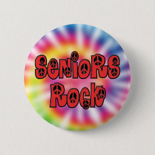 Seniors Rock Tie Dye Button