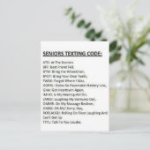 Seniors Texting Code Briefkaart (Staand voorkant)