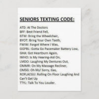 Seniors Texting Code