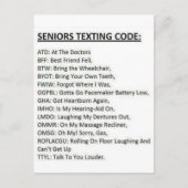 Seniors Texting Code Briefkaart (Voorkant)