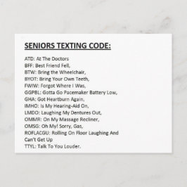 Seniors Texting Code Feestdagenkaart