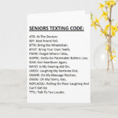 Seniors Texting Code Kaart (Gele Bloem)