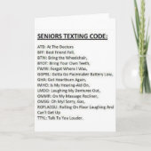 Seniors Texting Code Kaart (Voorkant)