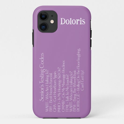 "Senior's Texting Codes" Aangepast Case-Mate iPhone Case (Achterkant)
