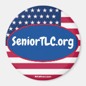 SeniorTLC.org Patriottische magneet (Voorkant)