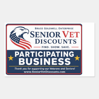 SeniorVetDiscounts handelssticker Rechthoekige Sticker