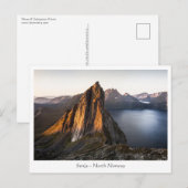 Senja eiland Noorwegen Briefkaart (Voorkant / Achterkant)
