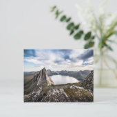 Senja Island Mountain Foto Briefkaart (Staand voorkant)