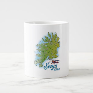 Senja Noorwegen eiland kaart Grote Koffiekop