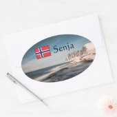 Senja Noorwegen Ovale Sticker (Envelop)