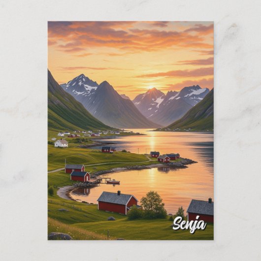 Senja Noorwegen Reis Briefkaart (Voorkant)