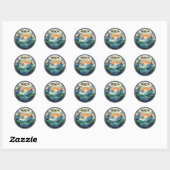 Senja Noorwegen Reizen Ronde Sticker (Vel)
