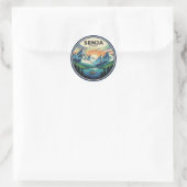 Senja Noorwegen Reizen Ronde Sticker (Tas)