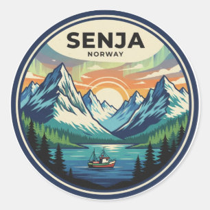 Senja Noorwegen Reizen Ronde Sticker