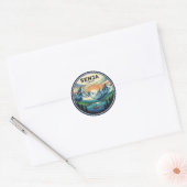 Senja Noorwegen Reizen Ronde Sticker (Envelop)