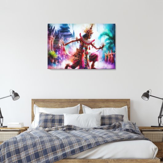 Senja Tari: Schemerdans op Bali Canvas Afdruk (Insitu (Slaapkamer))