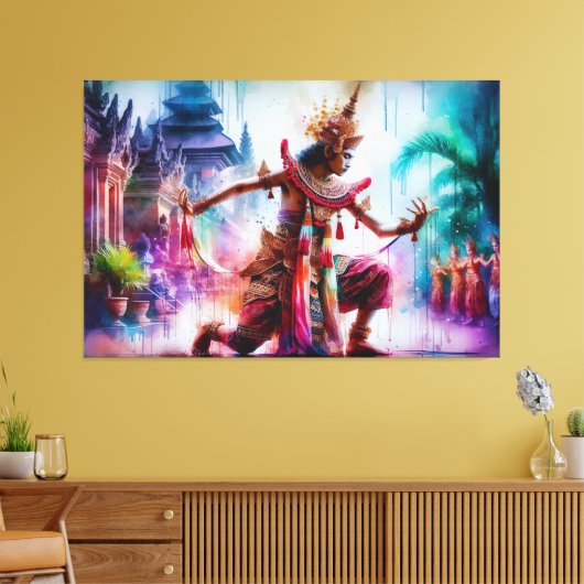 Senja Tari: Schemerdansen op Bali Canvas Afdruk (Insitu (Woonkamer))