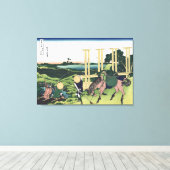 Senju in de provincie Musashi Canvas Afdruk (Insitu (Houten vloer))