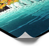 Senju Waterfall, Akame Hasui Kawase shin hanga art Poster (Hoek)