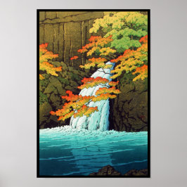 Senju Waterfall, Akame Hasui Kawase shin hanga art Poster