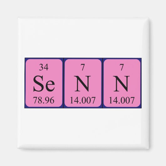 Senn periodieke lijstnaam magnet (Voorkant)