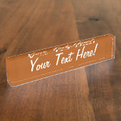 Senna bruine kleurendecker klaar om aan te passen naambordje (Zijkant)