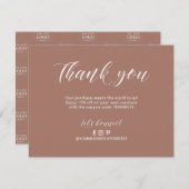 Senna Modern Lettering Business Package Dank u Bedankkaart (Voorkant / Achterkant)