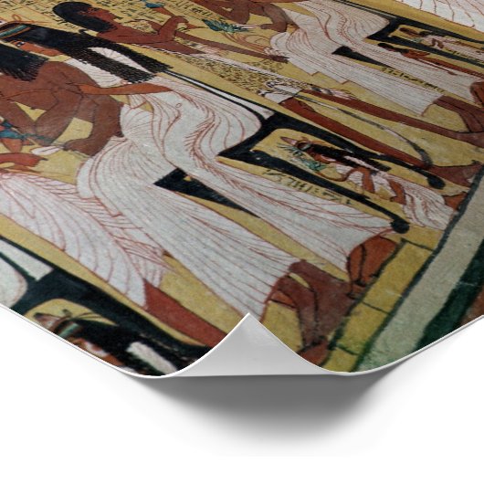 Sennedjem en zijn vrouw tegenover een naos poster (Hoek)