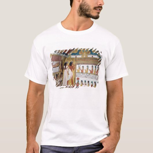 Sennedjem en zijn vrouw tegenover een naos t-shirt (Voorkant)