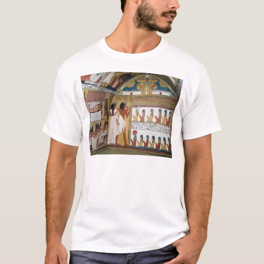 Sennedjem en zijn vrouw tegenover een naos t-shirt (Voorkant)