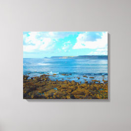 Sennen-baai ten westen van Cornwall Canvas Afdruk
