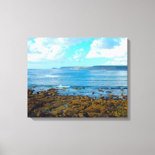 Sennen-baai ten westen van Cornwall Canvas Afdruk (Voorkant)