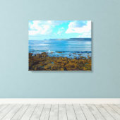 Sennen-baai ten westen van Cornwall Canvas Afdruk (Insitu (Houten vloer))