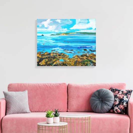 Sennen Cornwall Canvas Afdruk (Insitu (Woonkamer))