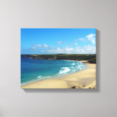 Sennen Cove Beach Cornwall England Canvas Afdruk (Voorkant)