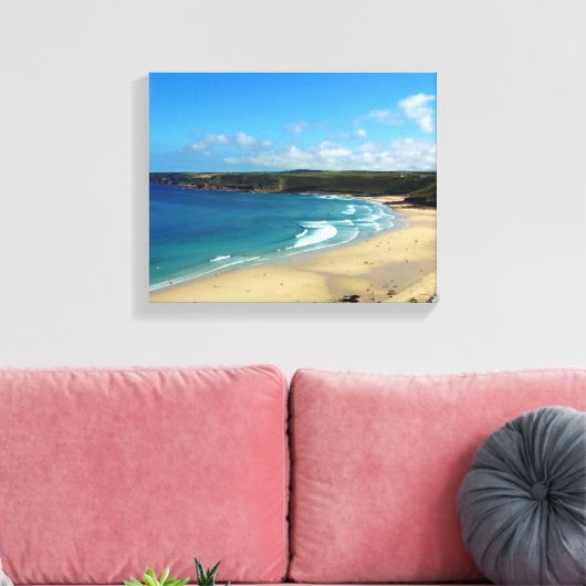 Sennen Cove Beach Cornwall England Canvas Afdruk (Insitu (Woonkamer))