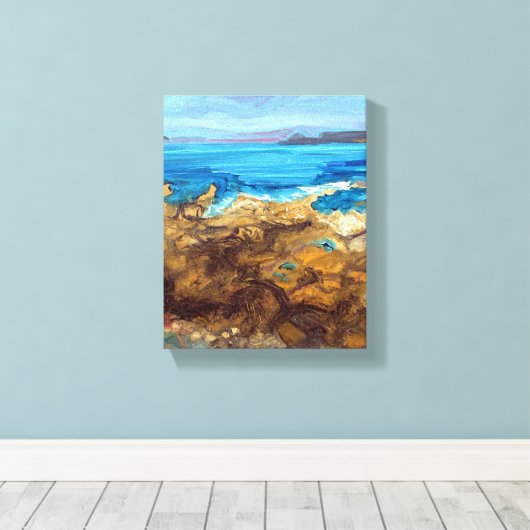 Sennen Cove in West Cornwall Canvas Afdruk (Insitu (Houten vloer))