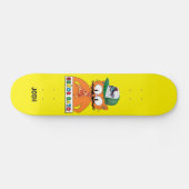 Senor Gato Cartoon Cat w/ Trucker Pet Pizza Persoonlijk Skateboard (Horizontaal)