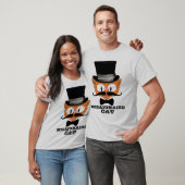 Señor Gato Cartoon Millionaire Mustache Cat Bowtie T-shirt (Unisex)