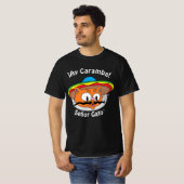 Señor Gato™ Cartoon Mustache Cat Ay Caramba! T-shirt (Voorkant volledig)