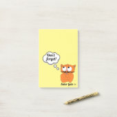 Señor Gato Cartoon Snorhaar Kat "Vergeet het niet! Post-it® Notes (Op bureau)