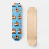 Señor Gato Cowboy Cartoon Mustache Cat Persoonlijk Skateboard (Voorkant)