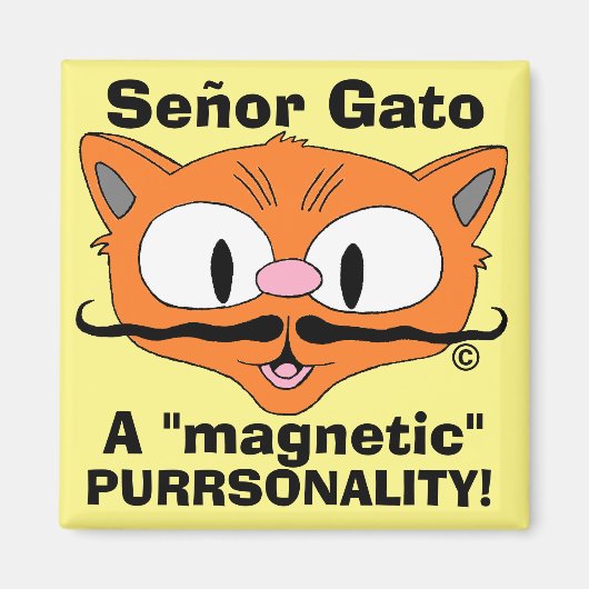 Señor Gato - Een magnetisch geluid! Een grappige k Magneet (Voorkant)